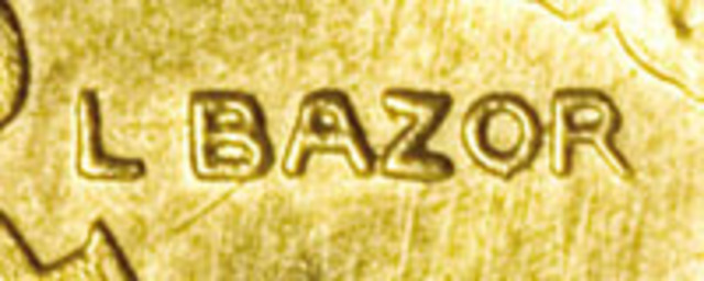 Otro de logos usado por Bazor, este en monedas uruguayas