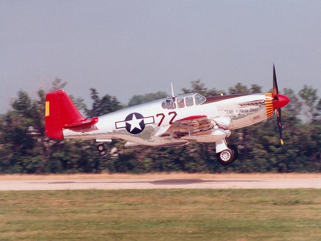 Mustang P-51 correspondiente a los primeros modelos utilizados por el Grupo de Combate 332
