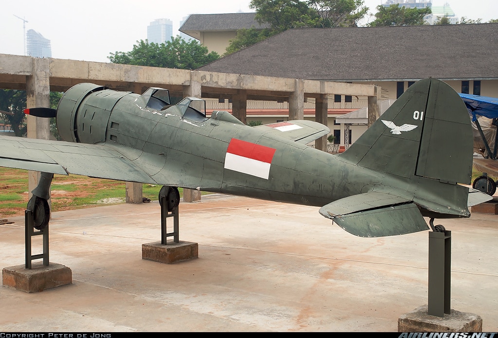 Nakajima Ki-27 Mansyu Ki-79 conservado en el Satria Mandala Armed Forces Museum en Jakarta, Indonesia