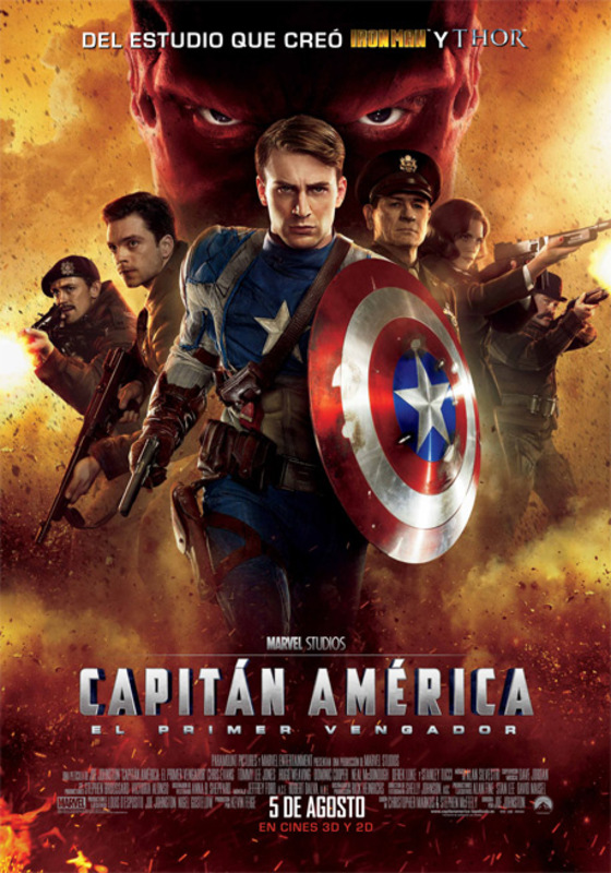 Cartel de Capitán América. El Primer Vengador