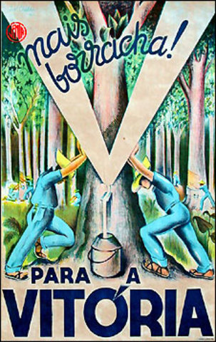 Cartel de propaganda brasileña de la Segunda Guerra Mundial