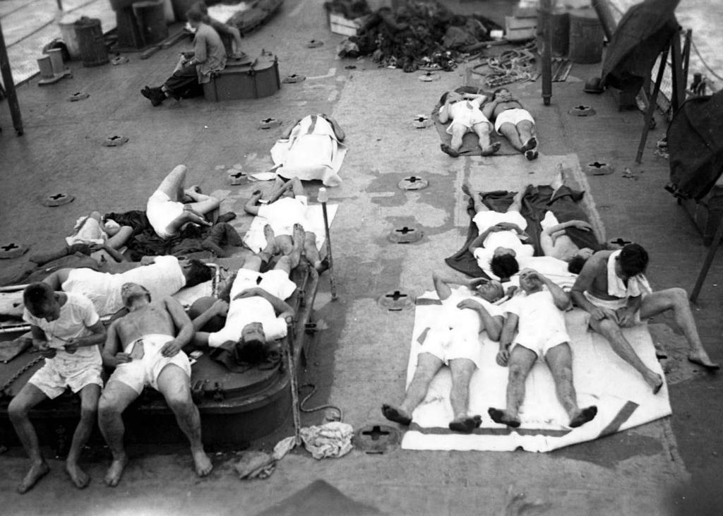 Náufragos supervivientes del USS Indianápolis