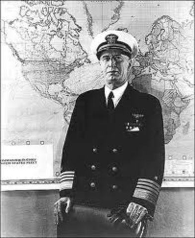 Almirante Ernest King, comandante en jefe de la Flota del Atlántico