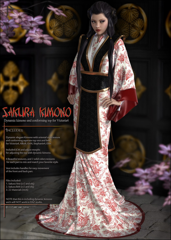 Dynamic Sakura Kimono