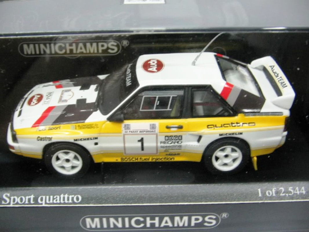 □スパークモデル 1/43 1985 アウディS1 クワトロ #1 M.ムートン