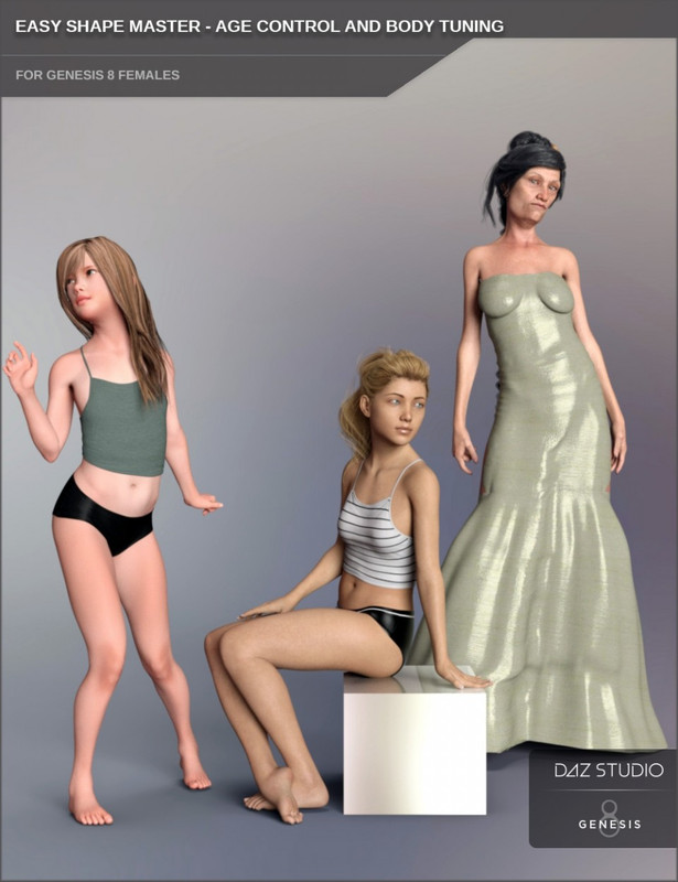 Easy Shape Master - Age Control and Body Tuning for Genesis 8 Female Easy Shape Master - Age Control and Body Tuning for Genesis 8 Female
