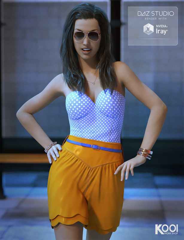Lovely Summer Outfit and Jewelry for Genesis 3 Female(s)