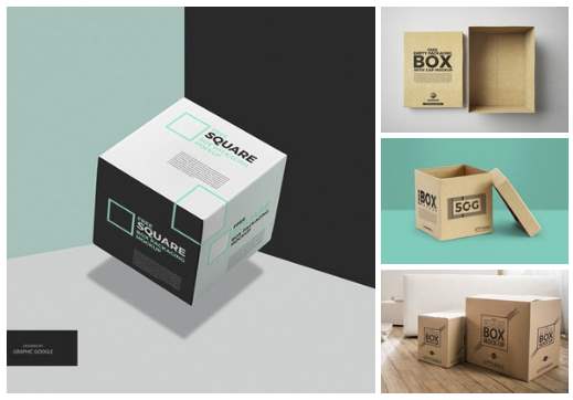 Packaging Boxes Mockup set 3